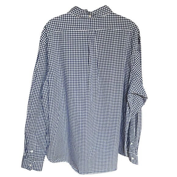 VTG Polo Ralph Lauren Button Down Shirt Mens XXL Blue Gingham Oxford Long Sleeve - Picture 8 of 8